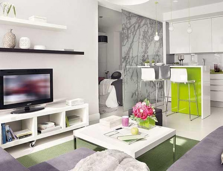 Jak pomysłowo i tanio urządzić małe mieszkanie w limonkowym i szarym kolorze - zakupy online (35962)