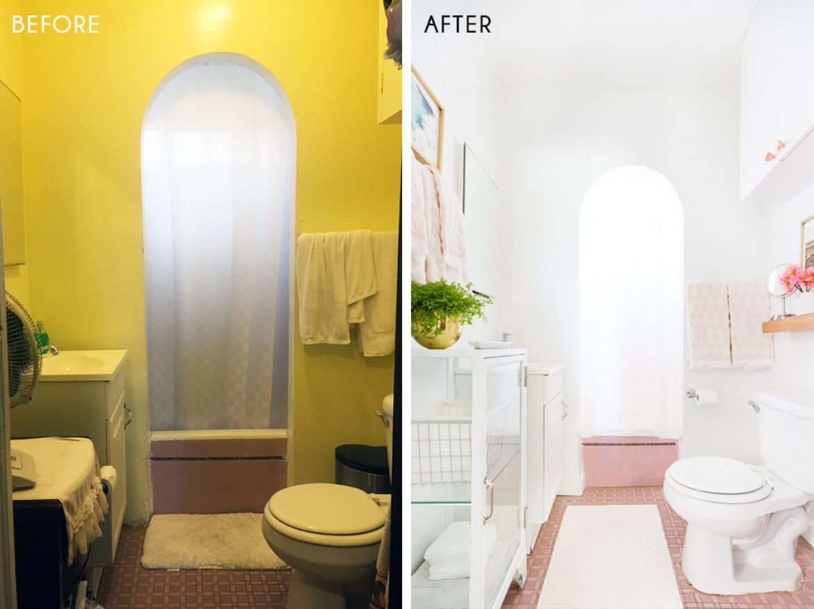 Łazienka z oryginalną kabiną prysznicową before & after (51447)