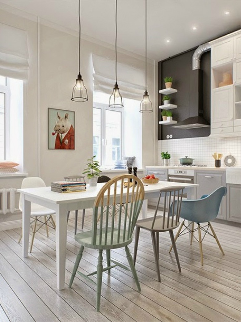 po raz kolejny świetny projekt dwupokojowego mieszkania urządzony w stylu skandynawskim - skandynawska wirtuozeria...